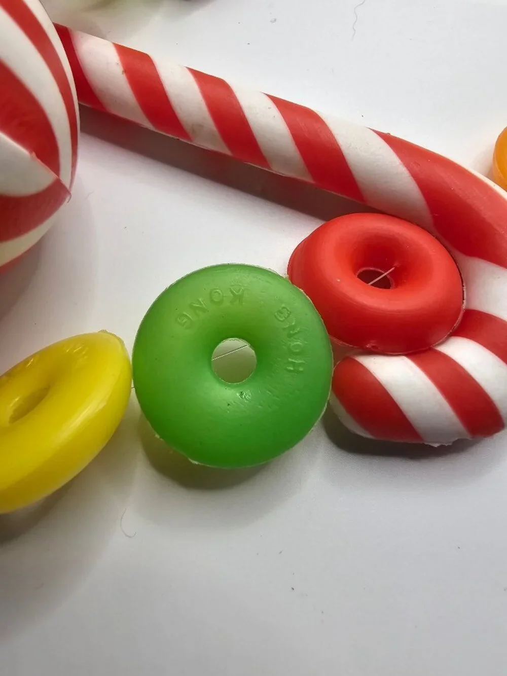 Christmas-Themed Peppermint Candy Style Garland 6 Ft Multicolor Bead Accents For